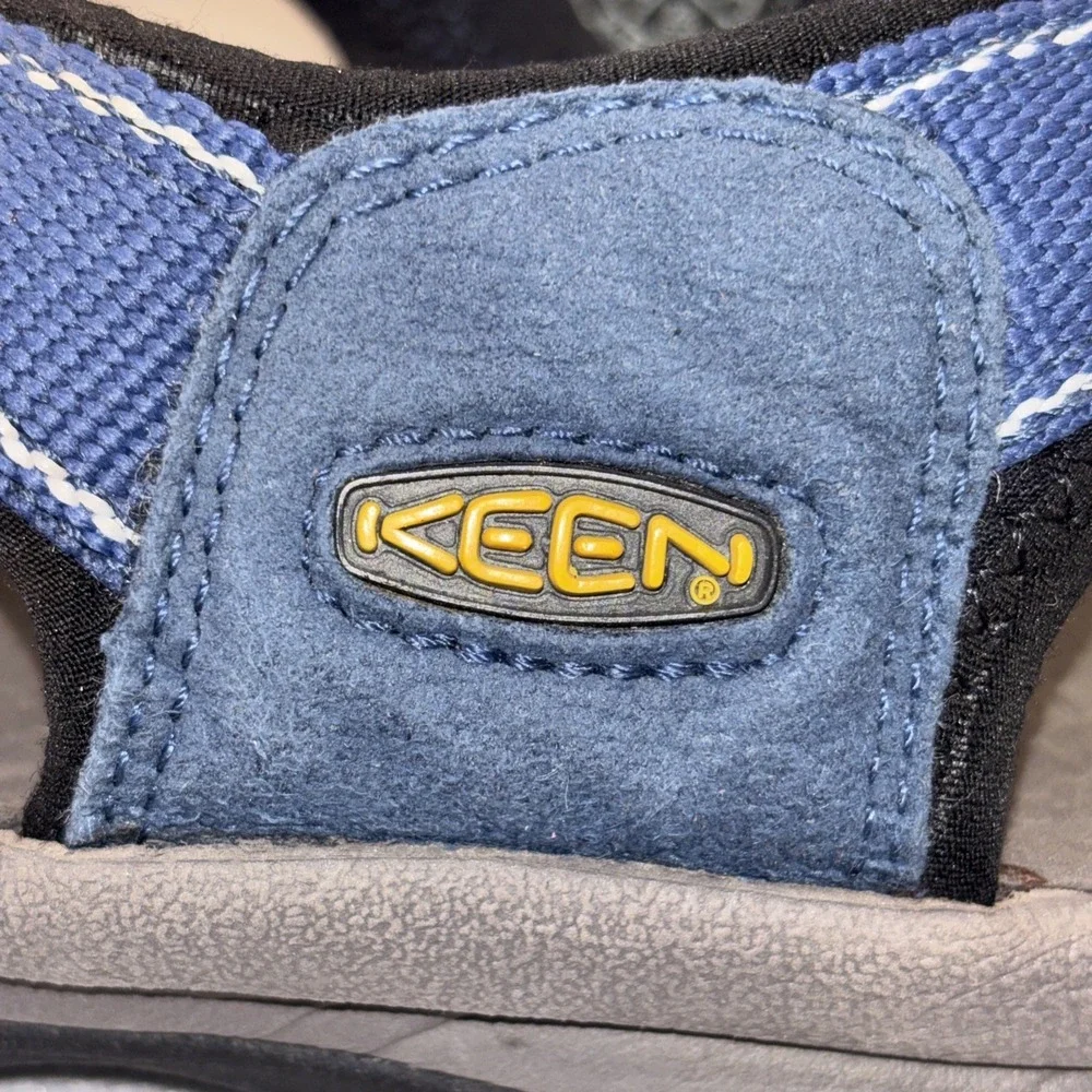 Keen Venice H2 Waterproof Hiking Sandals Women's 11 Cinch Strap Blue & Gray EUC